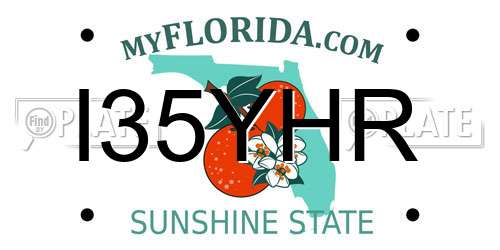 I35YHR Florida License Plate