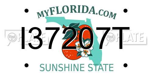 I37207T Florida License Plate