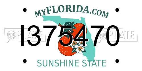 I375470 Florida License Plate