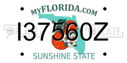 I37560Z Florida License Plate