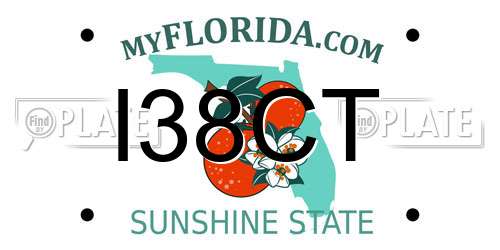 I38CT Florida License Plate