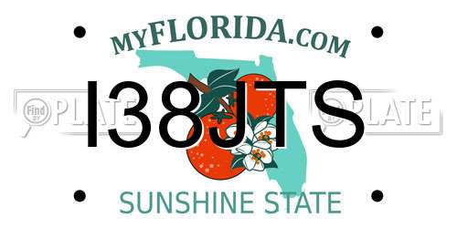 I38JTS Florida License Plate
