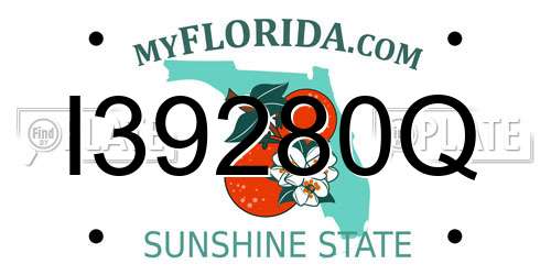 I39280Q Florida License Plate