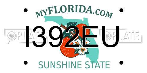 I392EU Florida License Plate