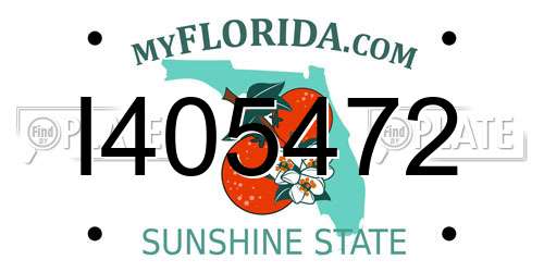 I405472 Florida License Plate