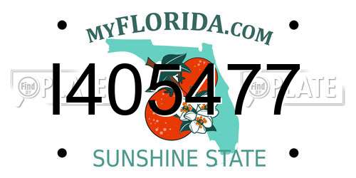 I405477 Florida License Plate