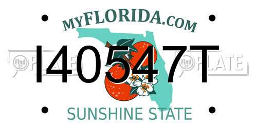 I40547T Florida License Plate