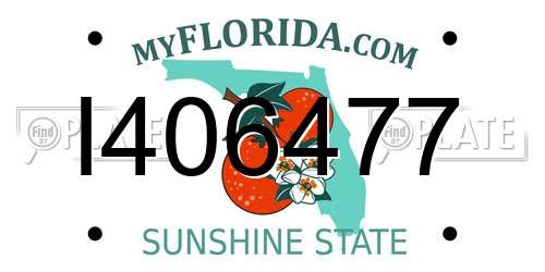 I406477 Florida License Plate