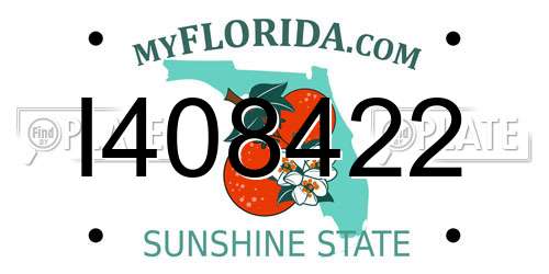 I408422 Florida License Plate