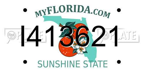 I413621 Florida License Plate