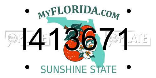 I413671 Florida License Plate