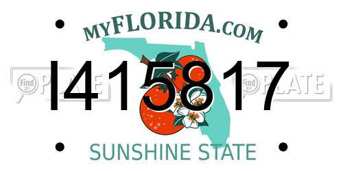 I415817 Florida License Plate