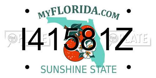 I41581Z Florida License Plate