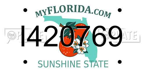 I420769 Florida License Plate
