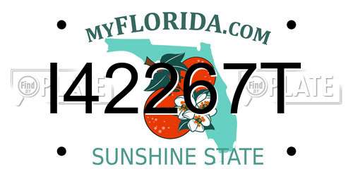 I42267T Florida License Plate