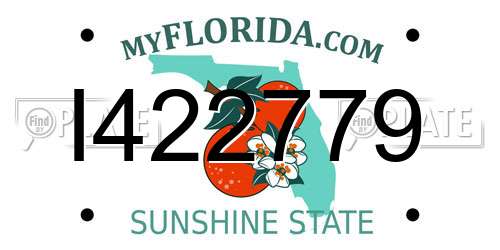 I422779 Florida License Plate