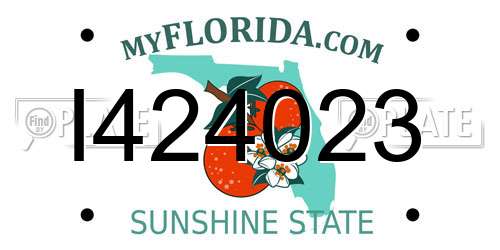I424023 Florida License Plate