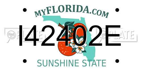 I42402E Florida License Plate
