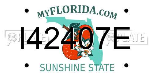 I42407E Florida License Plate