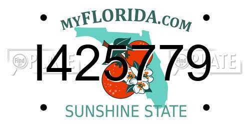 I425779 Florida License Plate