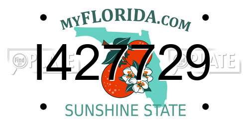 I427729 Florida License Plate