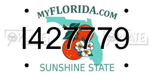 I427779 Florida License Plate