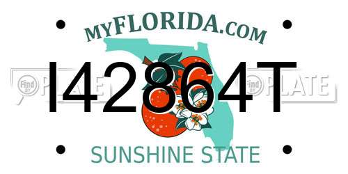 I42864T Florida License Plate