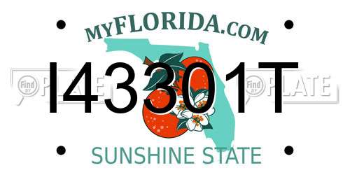 I43301T Florida License Plate