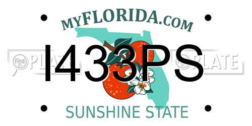 I433PS Florida License Plate