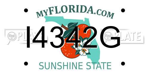 I4342G Florida License Plate