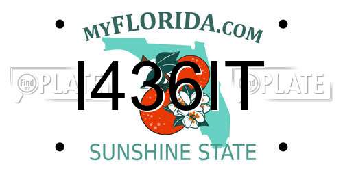 I436IT Florida License Plate