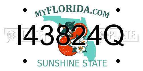 I43824Q Florida License Plate