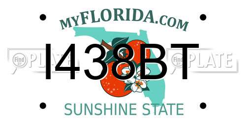 I438BT Florida License Plate