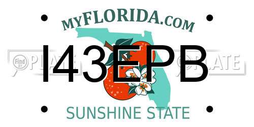 I43EPB Florida License Plate