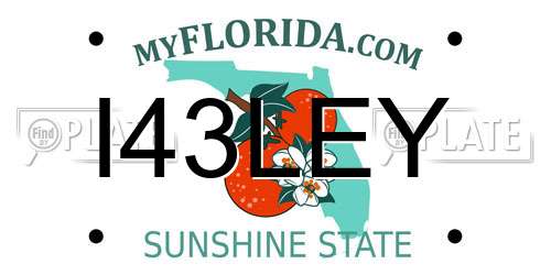 I43LEY Florida License Plate