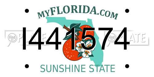 I441574 Florida License Plate