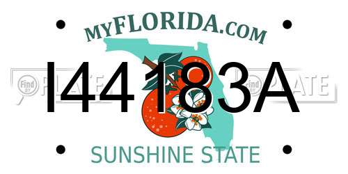 I44183A Florida License Plate