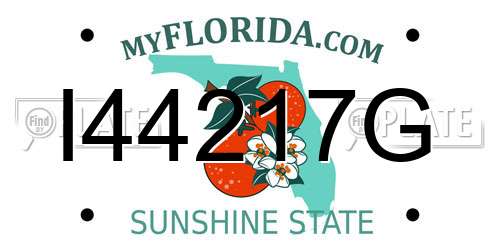 I44217G Florida License Plate
