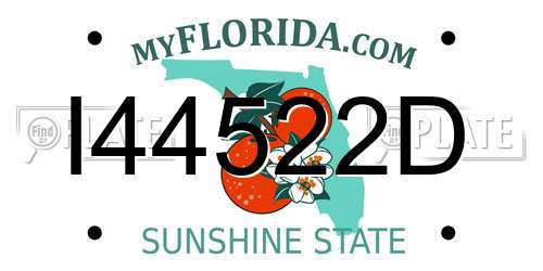 I44522D Florida License Plate