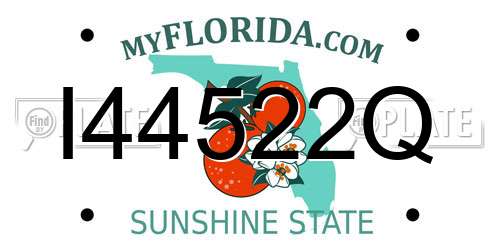 I44522Q Florida License Plate