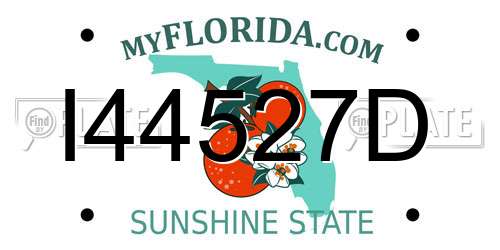 I44527D Florida License Plate