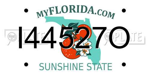 I44527O Florida License Plate