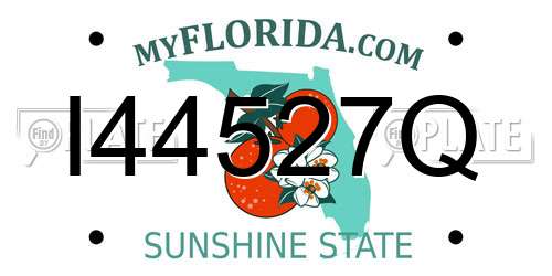 I44527Q Florida License Plate