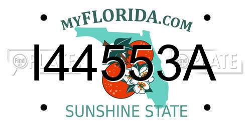 I44553A Florida License Plate