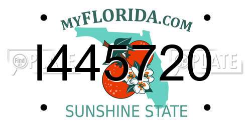 I445720 Florida License Plate