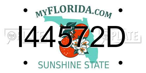 I44572D Florida License Plate