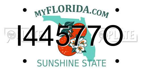 I44577O Florida License Plate