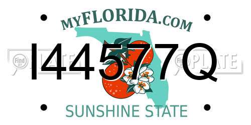 I44577Q Florida License Plate