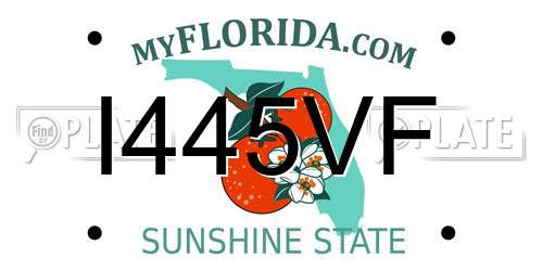 I445VF Florida License Plate