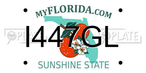 I447GL Florida License Plate